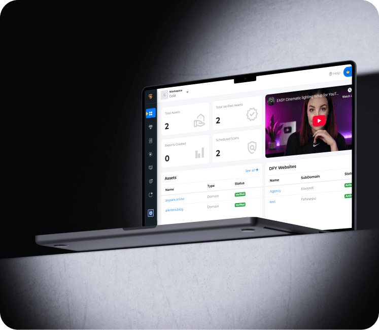 Soteria AI website security dashboard